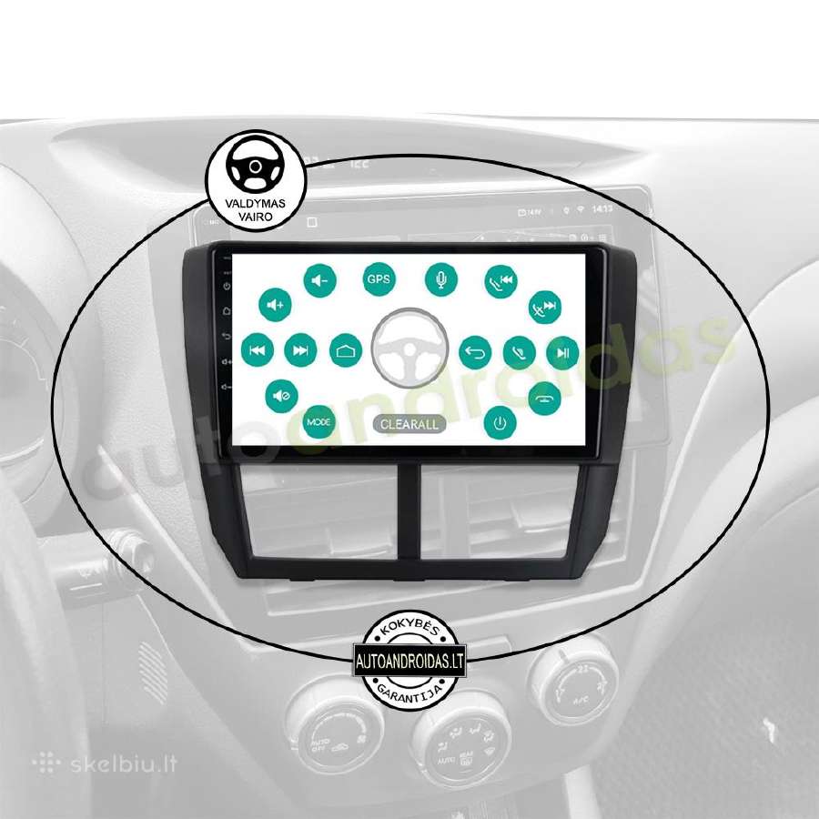 Subaru Forester Impreza 2007-13 Android multimedia - nuotraukos Nr. 12