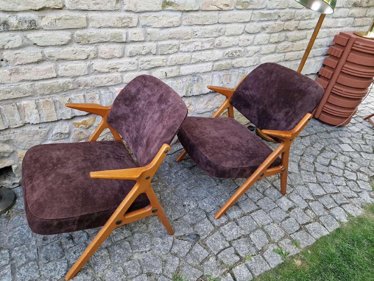 Vintažiniai mid century Nya Flugan foteliai - nuotraukos Nr. 6