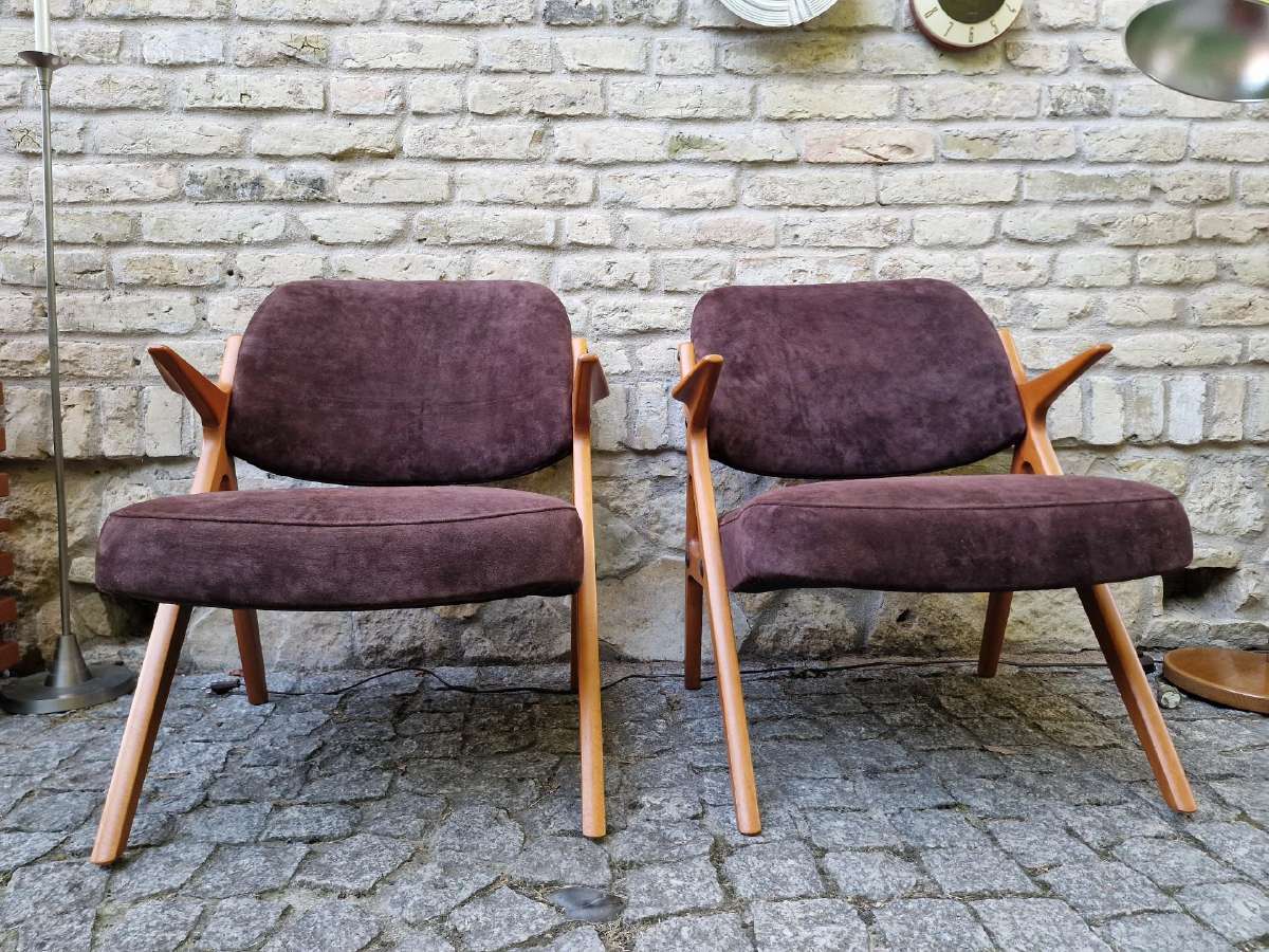 Vintažiniai mid century Nya Flugan foteliai - nuotraukos Nr. 7