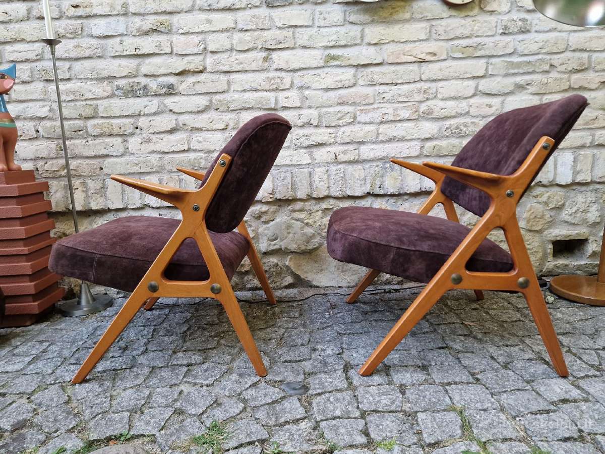 Vintažiniai mid century Nya Flugan foteliai - nuotraukos Nr. 8