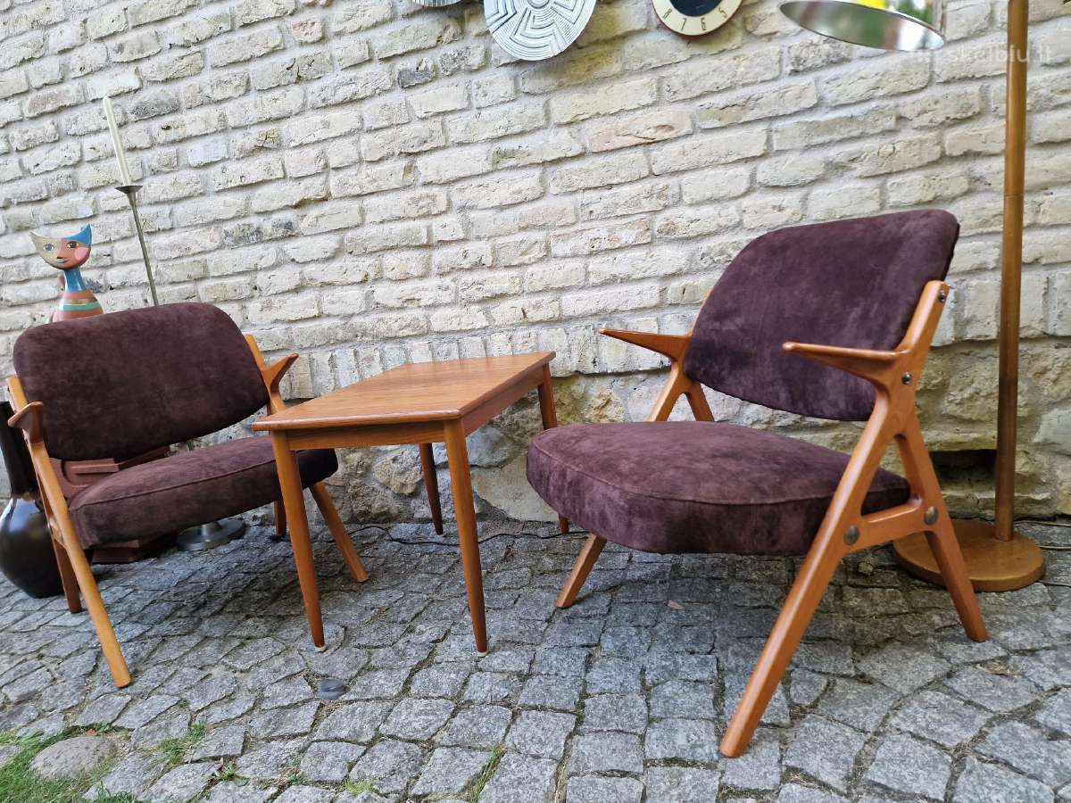 Vintažiniai mid century Nya Flugan foteliai - nuotraukos Nr. 12