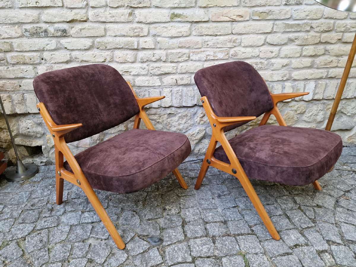 Vintažiniai mid century Nya Flugan foteliai - nuotraukos Nr. 14