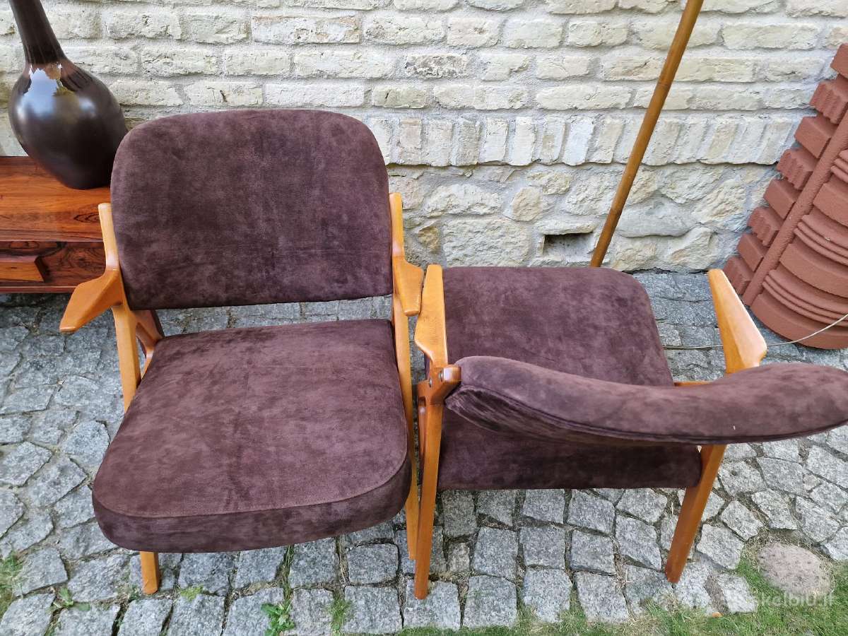 Vintažiniai mid century Nya Flugan foteliai - nuotraukos Nr. 18