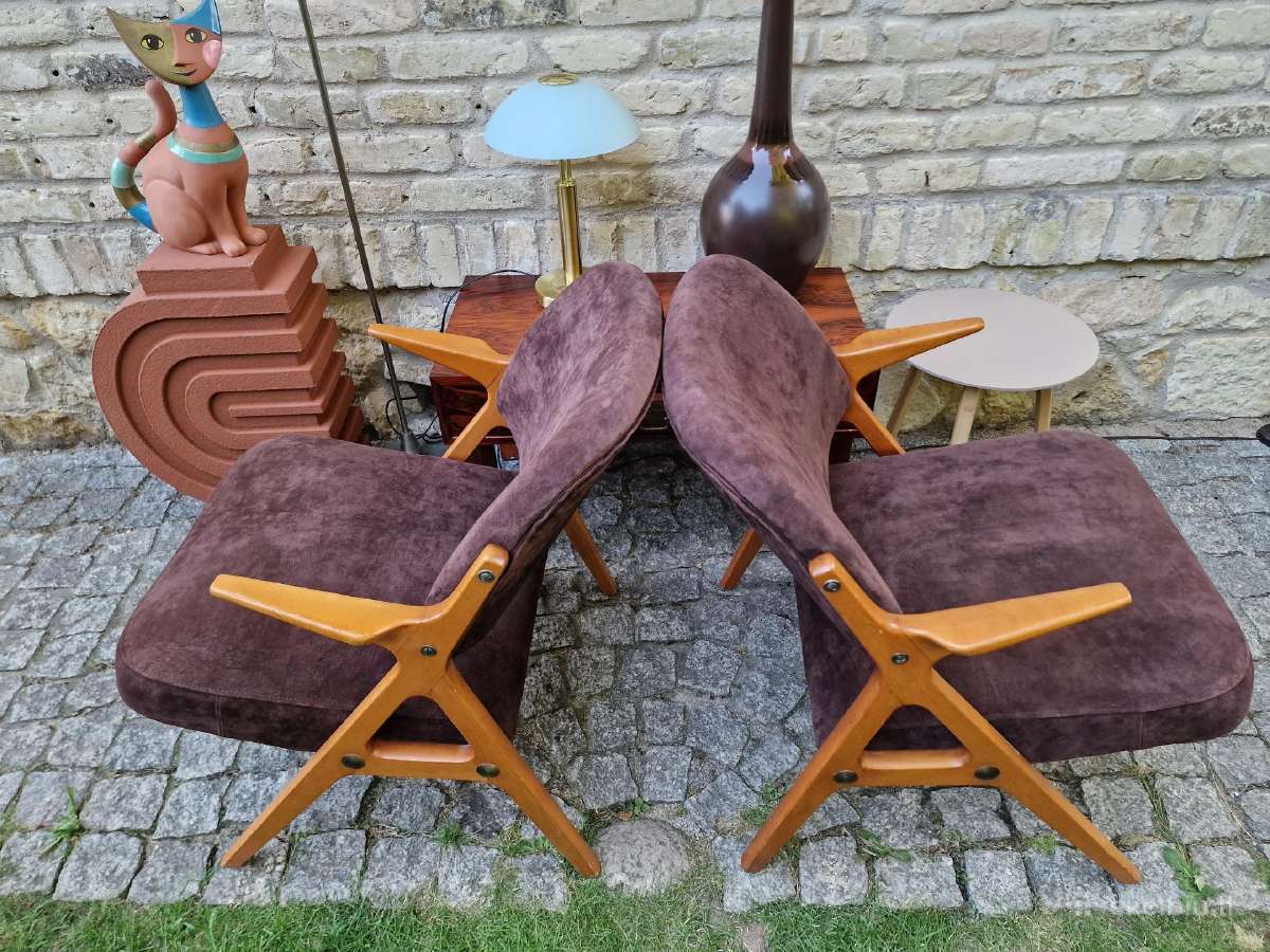 Vintažiniai mid century Nya Flugan foteliai - nuotraukos Nr. 26