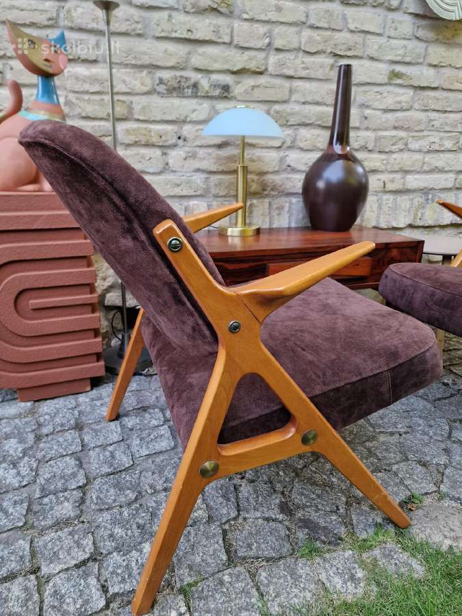 Vintažiniai mid century Nya Flugan foteliai - nuotraukos Nr. 29