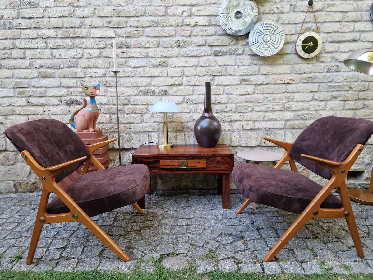 Vintažiniai mid century Nya Flugan foteliai - nuotraukos Nr. 32