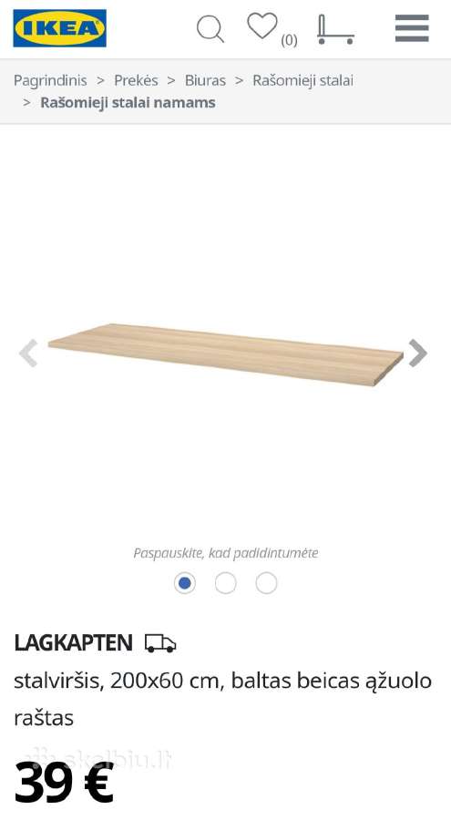 Ikea stalviršis (ne virtuvinis) - nuotraukos Nr. 2