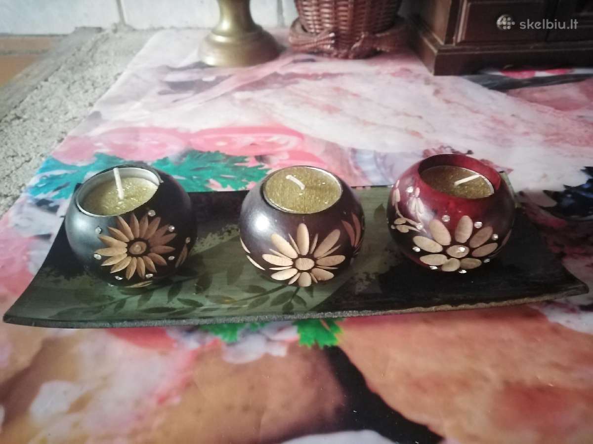 Žvakidės su žvakėm