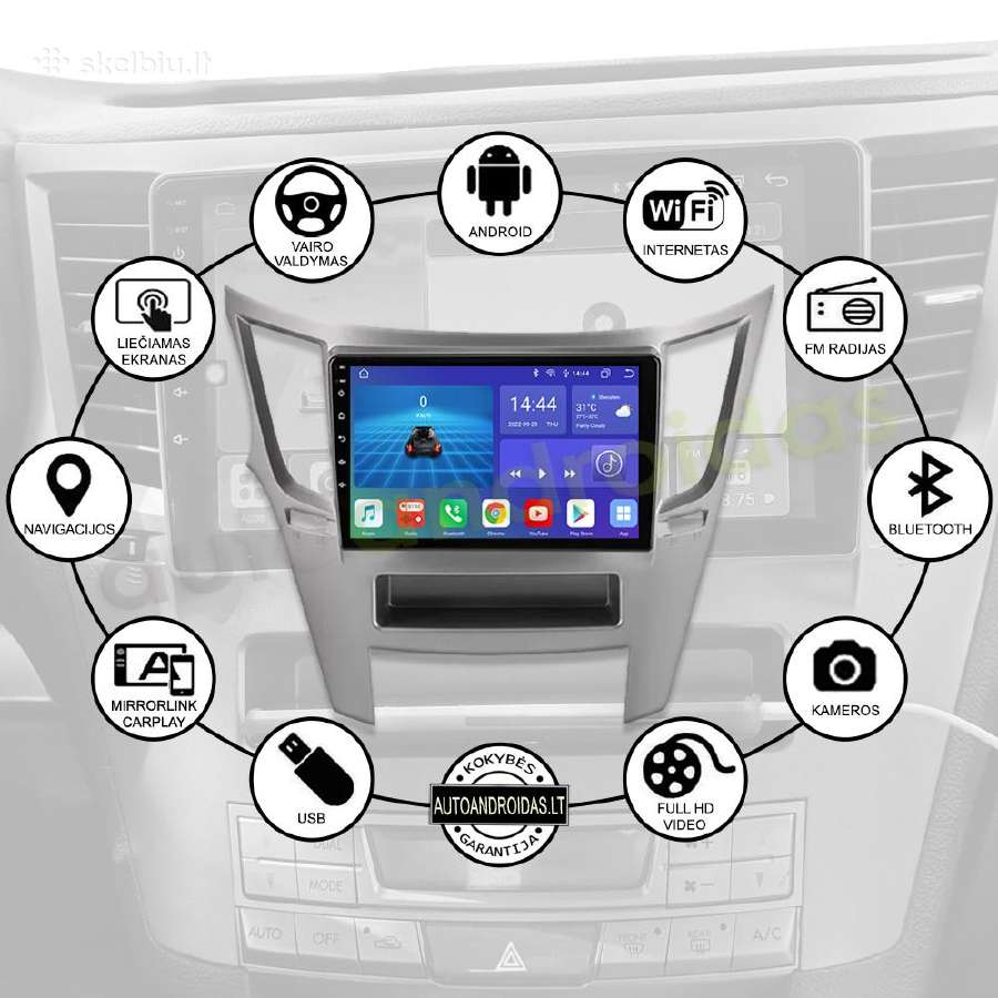 Subaru Outback 4 Legacy Impreza Android multimedia - nuotraukos Nr. 2