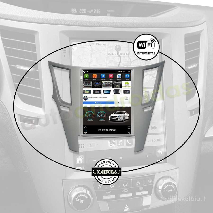 Subaru Outback Legacy Tesla Android multimedia - nuotraukos Nr. 3