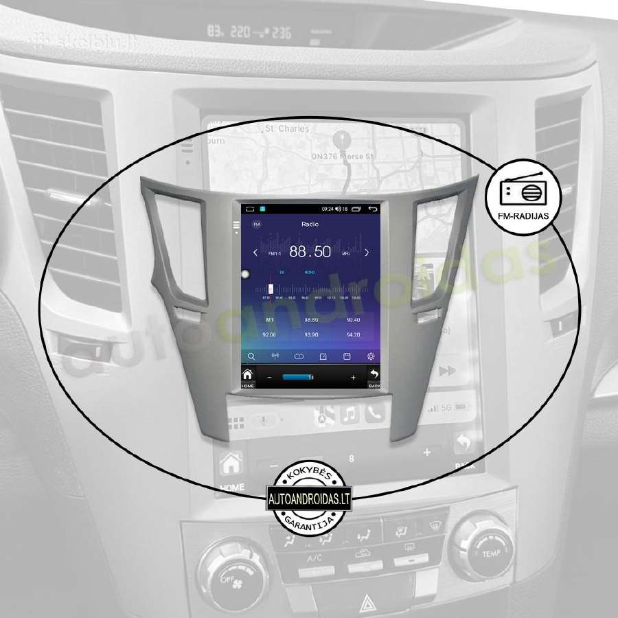 Subaru Outback Legacy Tesla Android multimedia - nuotraukos Nr. 4