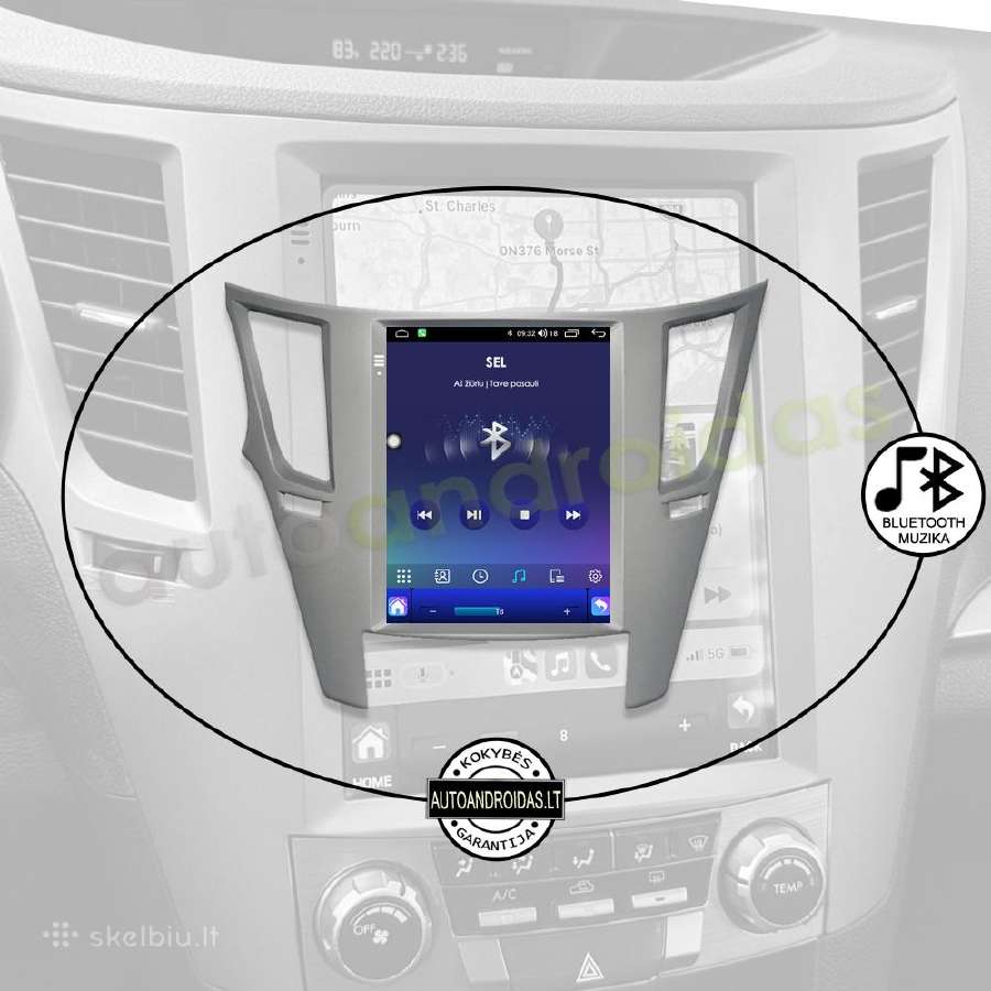 Subaru Outback Legacy Tesla Android multimedia - nuotraukos Nr. 6