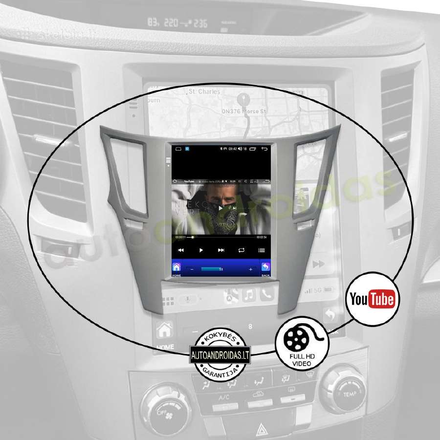 Subaru Outback Legacy Tesla Android multimedia - nuotraukos Nr. 9