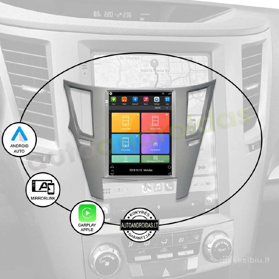 Subaru Outback Legacy Tesla Android multimedia - nuotraukos Nr. 10