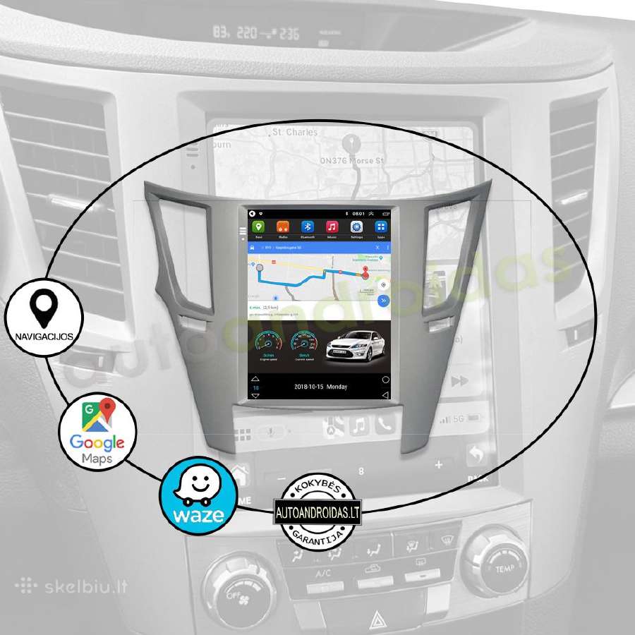 Subaru Outback Legacy Tesla Android multimedia - nuotraukos Nr. 11