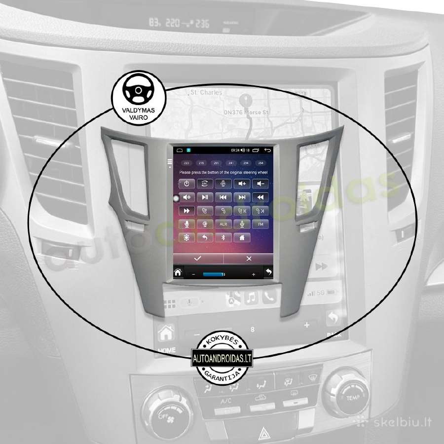 Subaru Outback Legacy Tesla Android multimedia - nuotraukos Nr. 12