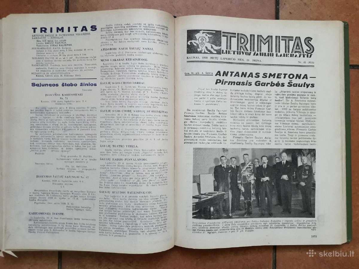 Lietuvos šaulių sąjungos žurnalai "Trimitas" 1938 - nuotraukos Nr. 33