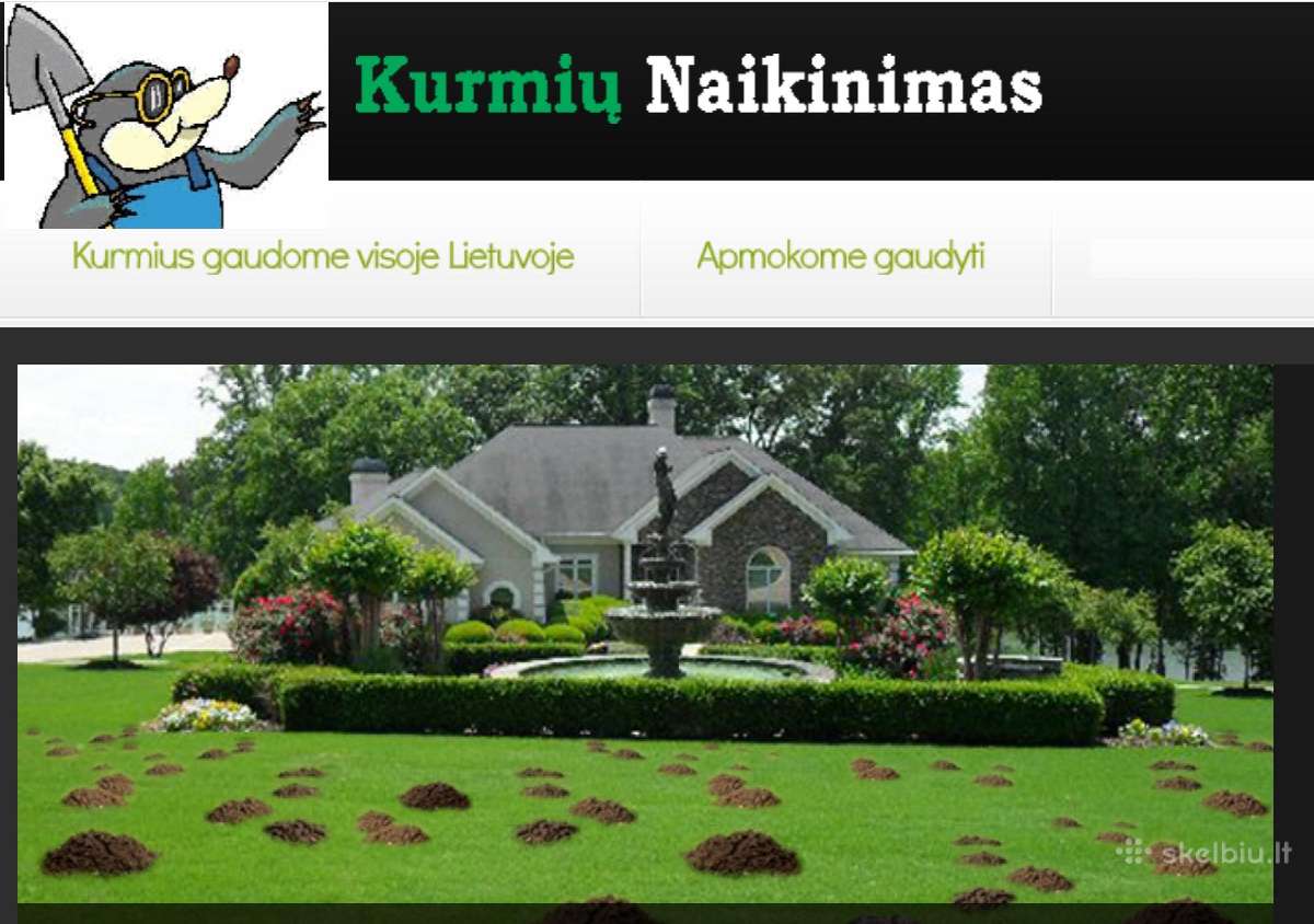 Kurmių naikinimas gaudymas