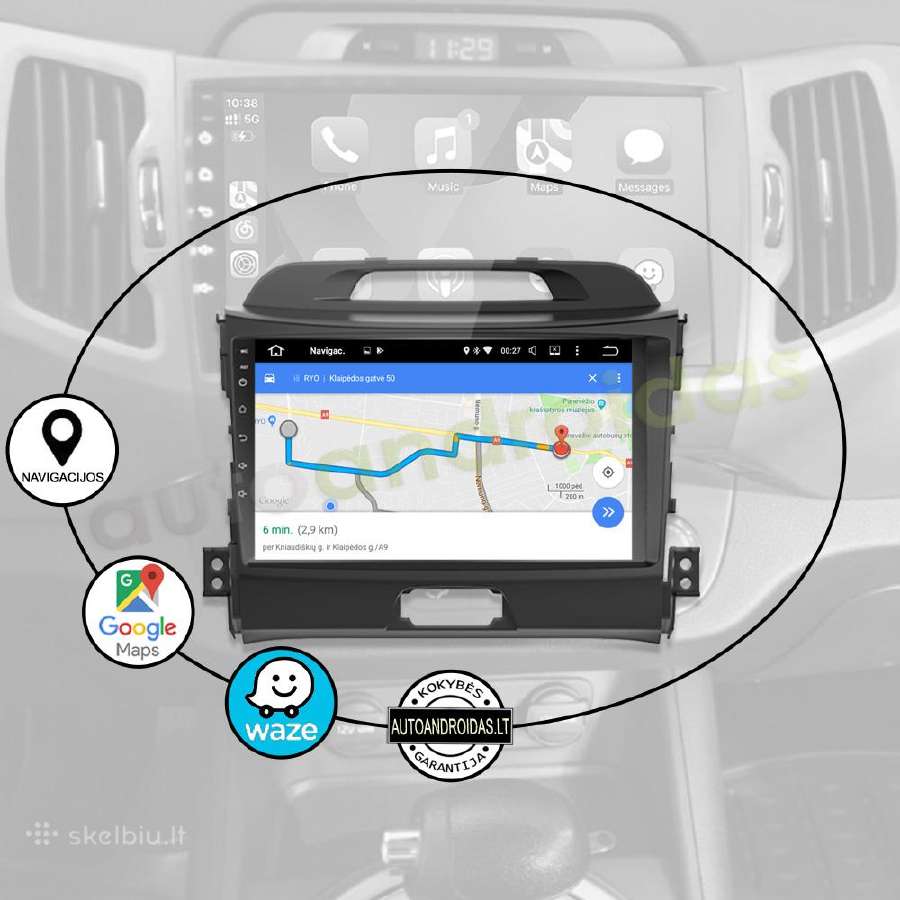 Kia Sportage 2010-16 Android multimedia GPS/WiFi - nuotraukos Nr. 11