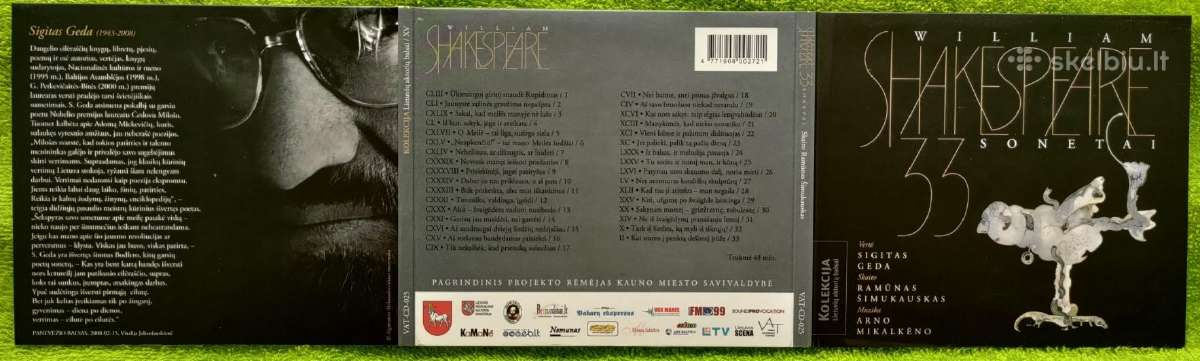 -Viljamas Šekspyras 33 sonetai / CD