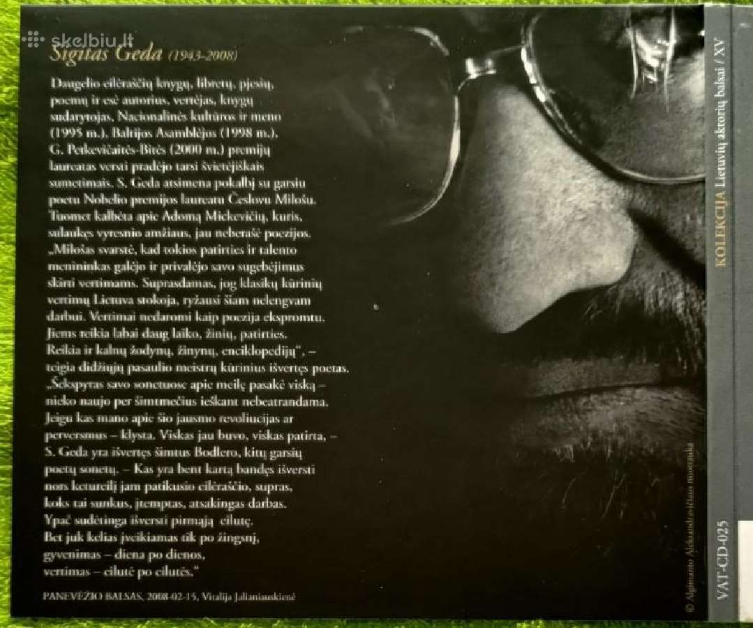 *Viljamas Šekspyras 33 sonetai / CD - nuotraukos Nr. 5