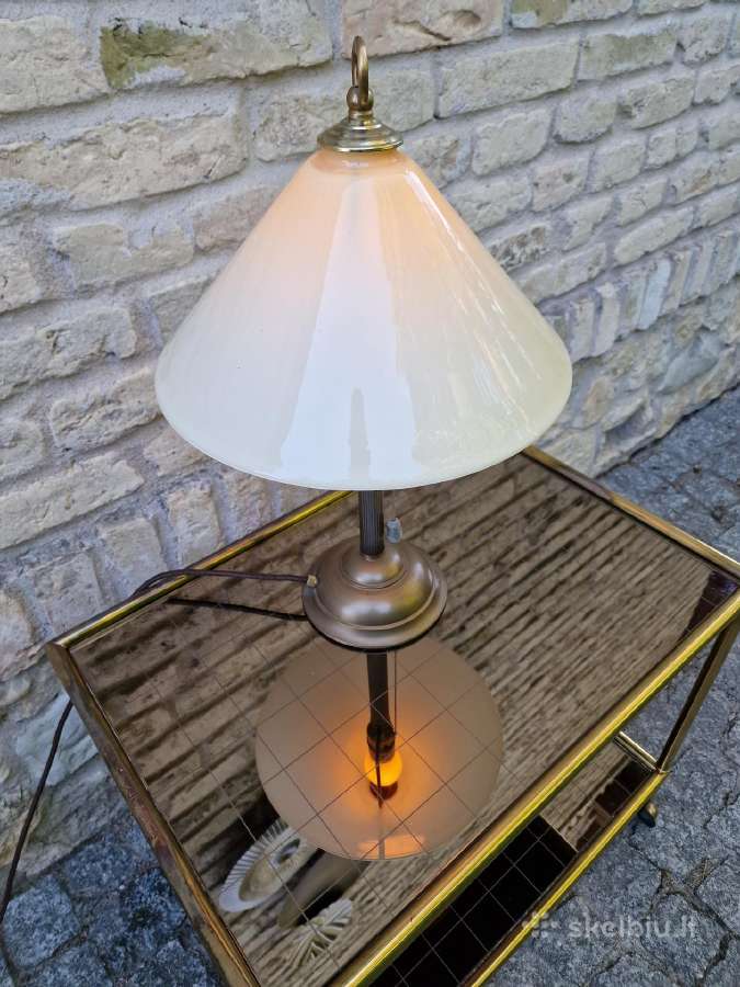 Vintažinė mid century žalvarinė stalinė lempa - nuotraukos Nr. 2