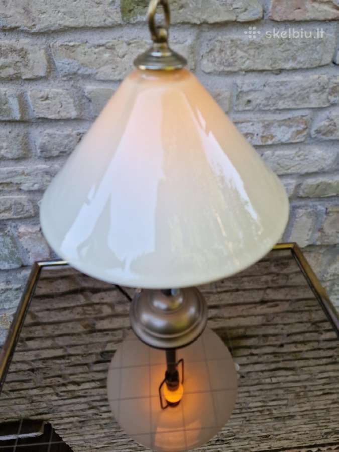 Vintažinė mid century žalvarinė stalinė lempa - nuotraukos Nr. 10