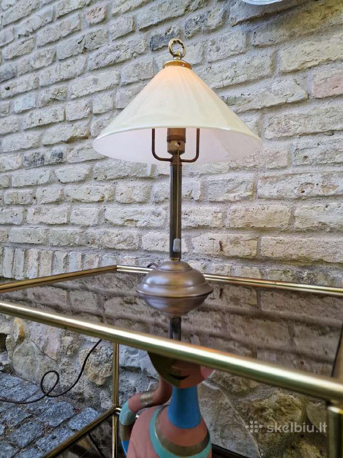 Vintažinė mid century žalvarinė stalinė lempa - nuotraukos Nr. 11
