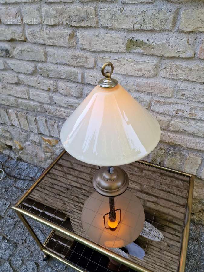 Vintažinė mid century žalvarinė stalinė lempa - nuotraukos Nr. 12