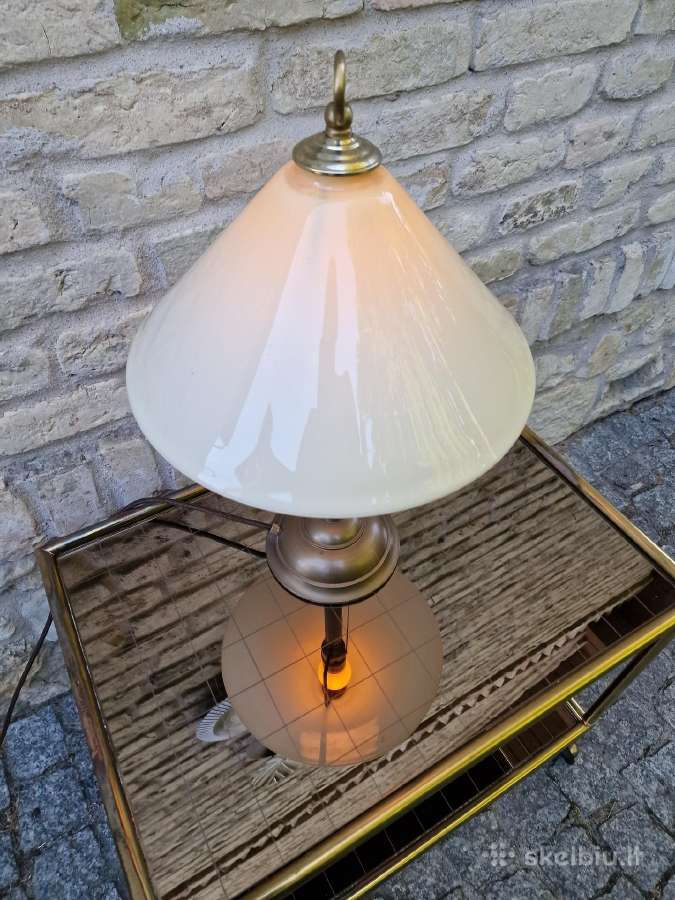 Vintažinė mid century žalvarinė stalinė lempa - nuotraukos Nr. 13