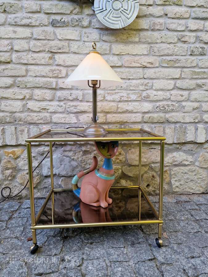Vintažinė mid century žalvarinė stalinė lempa - nuotraukos Nr. 14