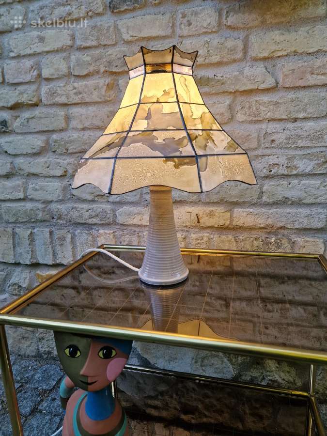 Vintažinė mid century autorinė stalinė lempa - nuotraukos Nr. 11