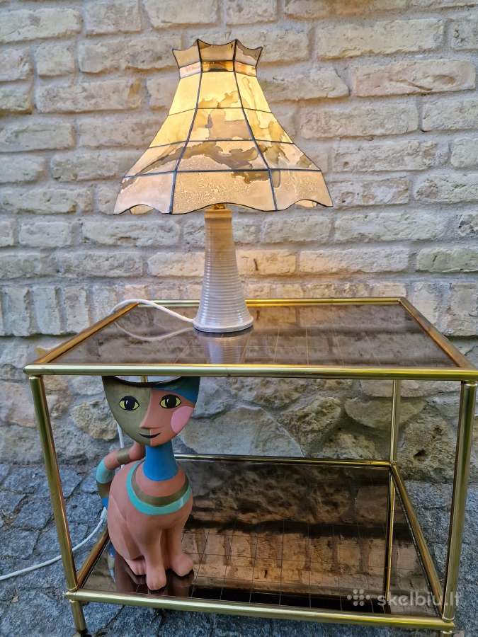 Vintažinė mid century autorinė stalinė lempa - nuotraukos Nr. 13