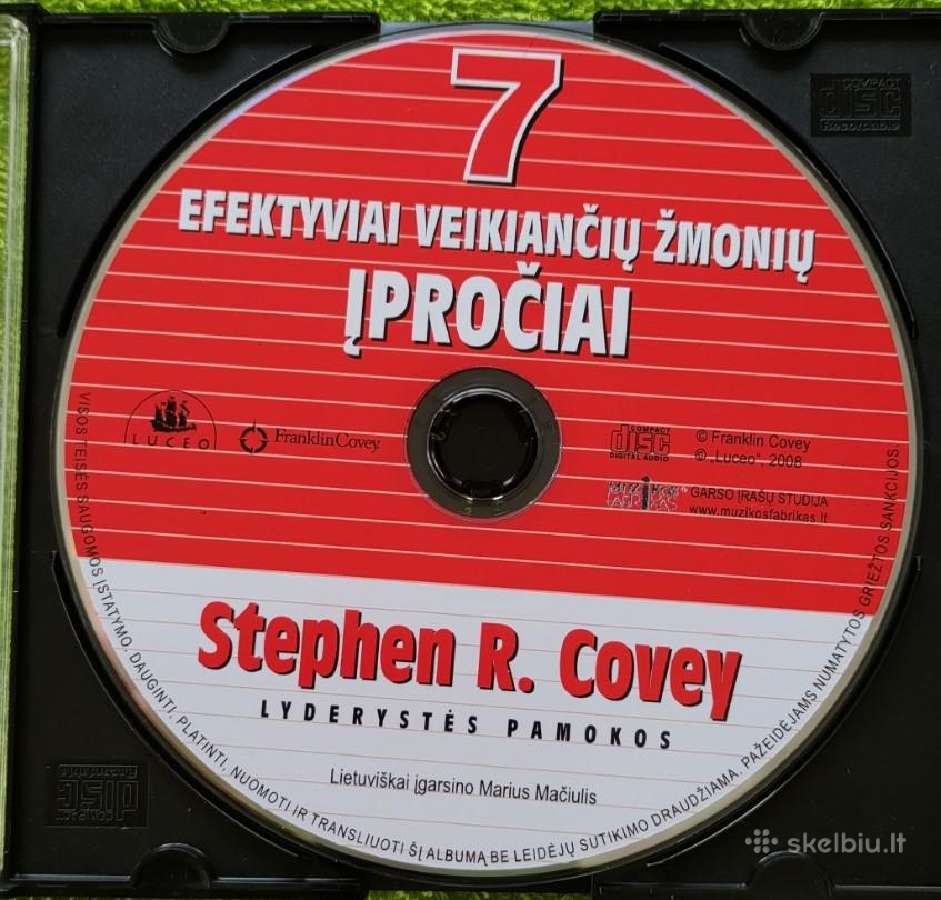 Stephen R Covey 7 įpročiai efektyvumui