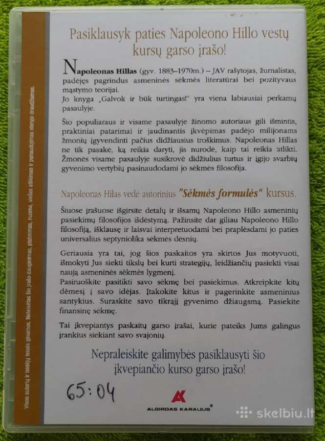 *Napoleon Hill Bestselerio / CD - nuotraukos Nr. 3
