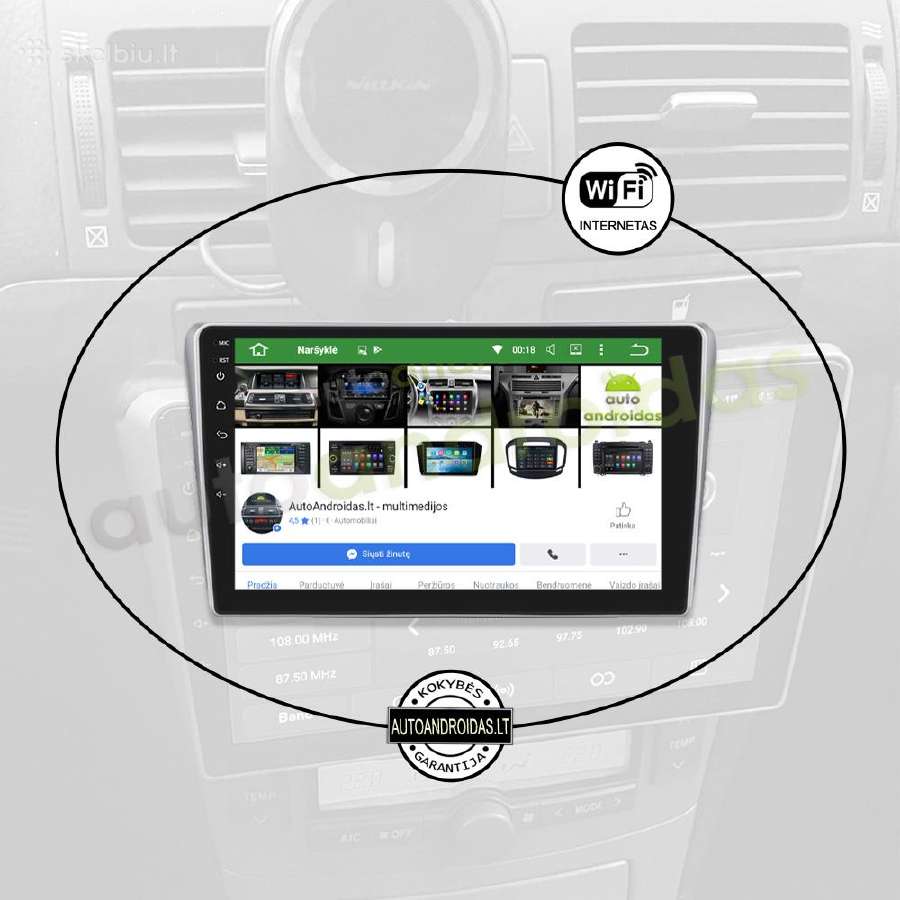 Toyota Avensis T25 2002-08 Android multimedia GPS - nuotraukos Nr. 3