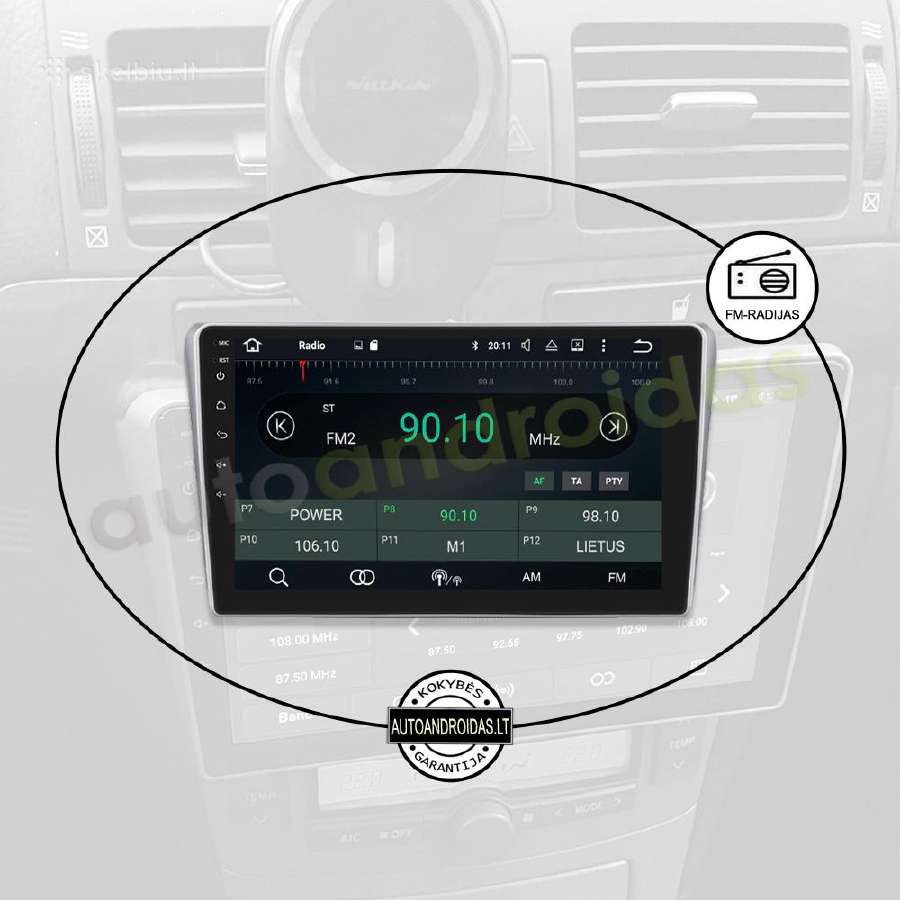 Toyota Avensis T25 2002-08 Android multimedia GPS - nuotraukos Nr. 4