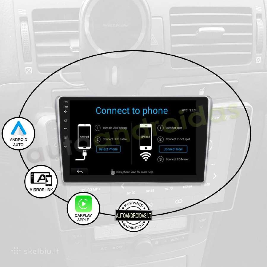Toyota Avensis T25 2002-08 Android multimedia GPS - nuotraukos Nr. 10