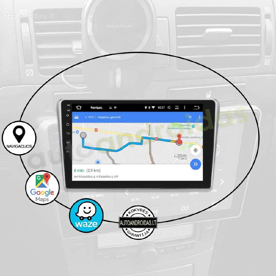 Toyota Avensis T25 2002-08 Android multimedia GPS - nuotraukos Nr. 11