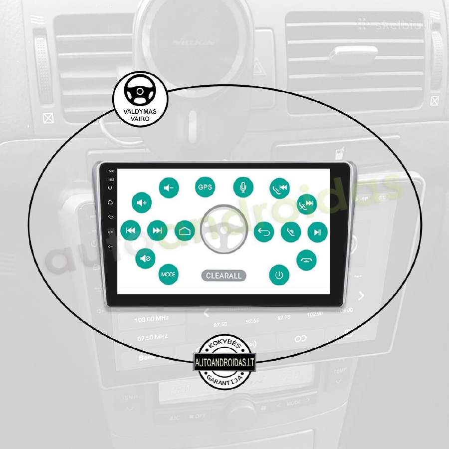 Toyota Avensis T25 2002-08 Android multimedia GPS - nuotraukos Nr. 12