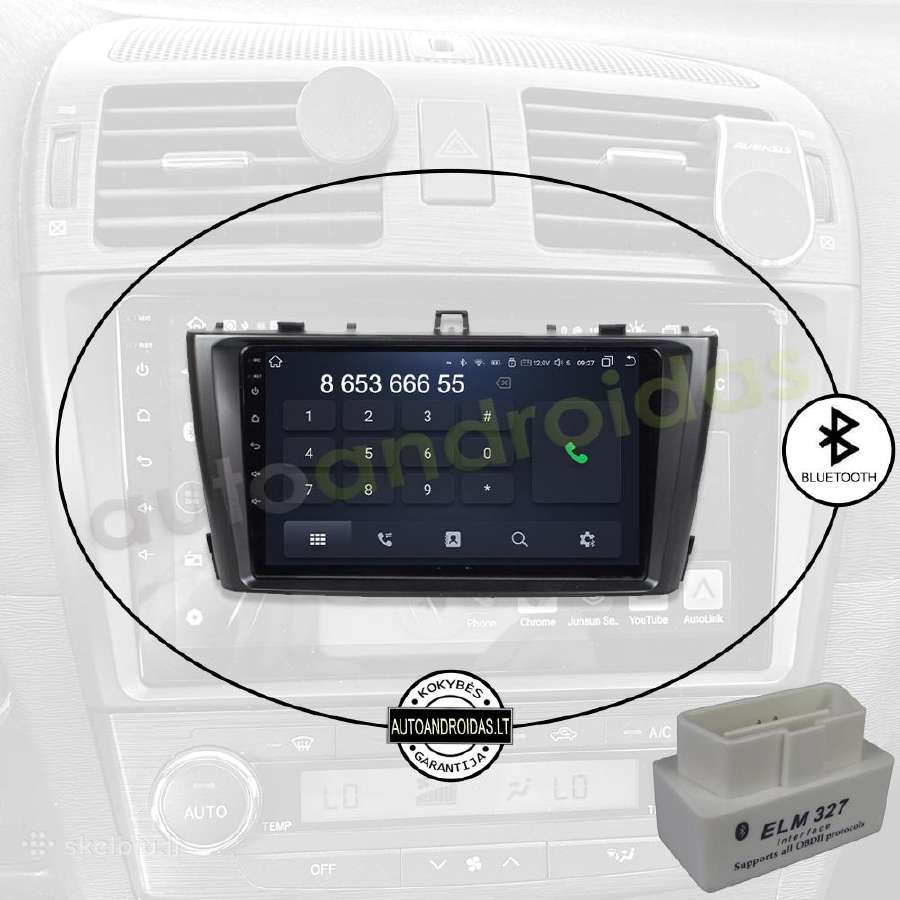 Toyota Avensis T27 2008-15 Android multimedia GPS - nuotraukos Nr. 5