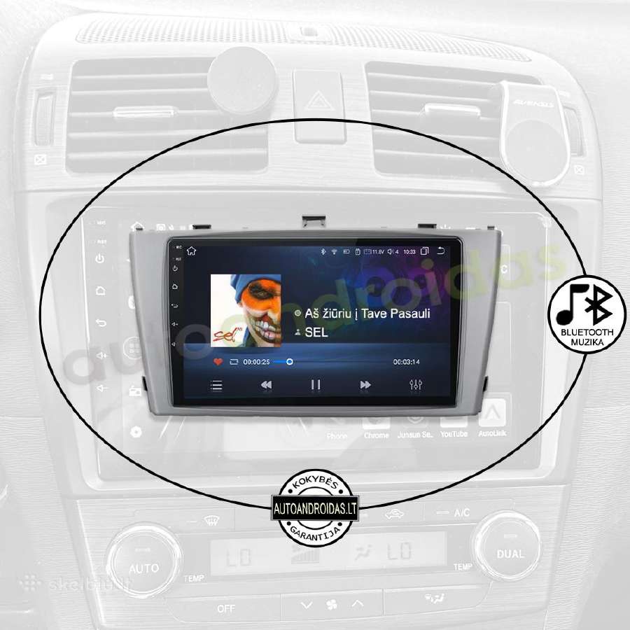 Toyota Avensis T27 2008-15 Android multimedia GPS - nuotraukos Nr. 6