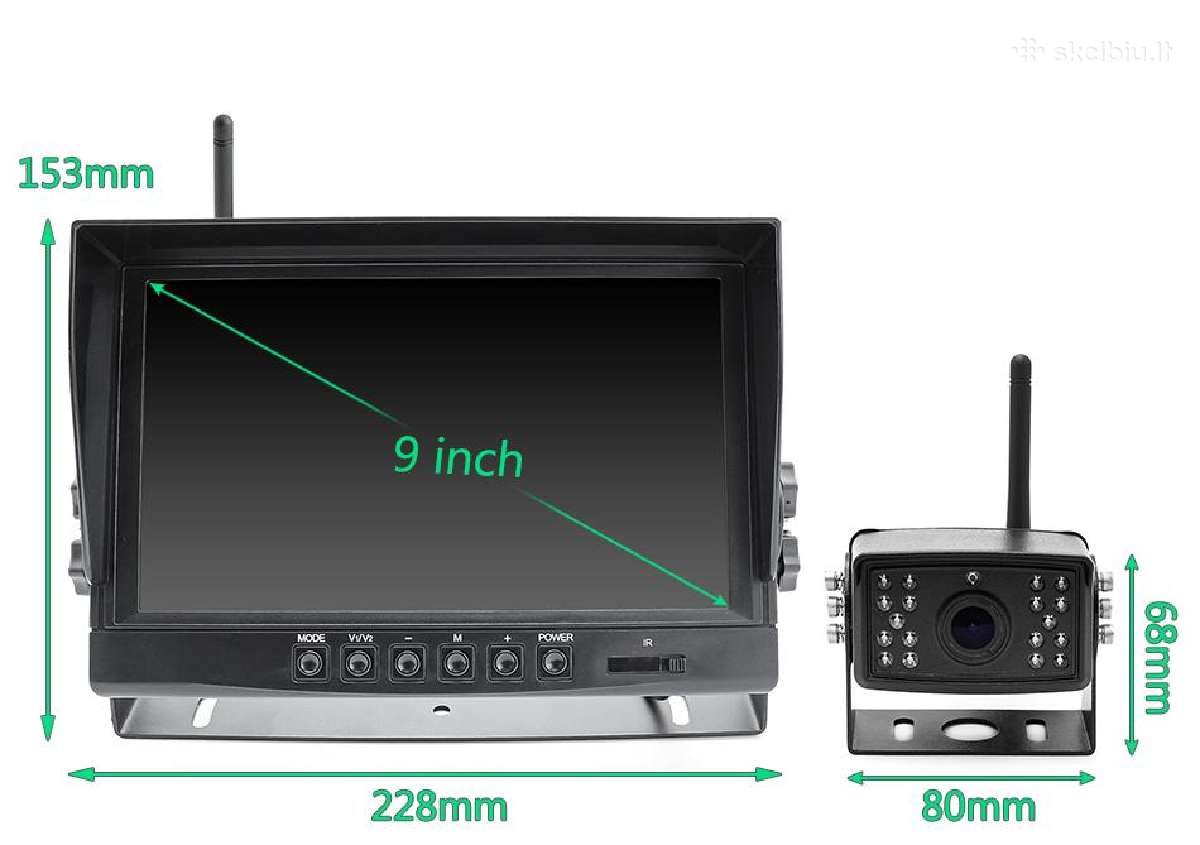 9' Ahd LCD monitorius ir keturios bevielės HD gali - nuotraukos Nr. 2