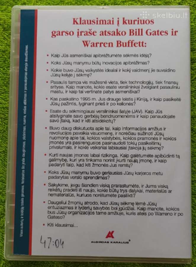 *Bill Gates Warren Buffett apie sėkmę / CD - nuotraukos Nr. 3