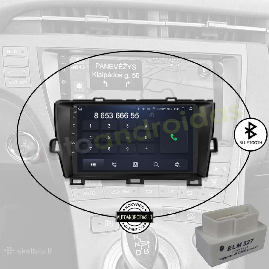 Toyota Prius 3 Xw30 2009-15 Android multimedia GPS - nuotraukos Nr. 5