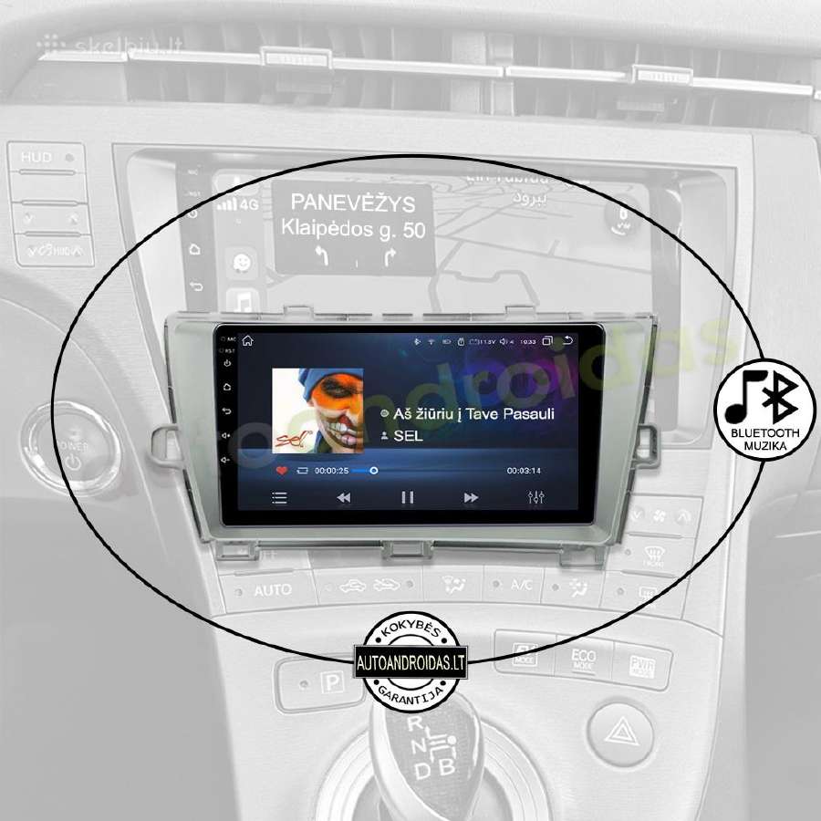 Toyota Prius 3 Xw30 2009-15 Android multimedia GPS - nuotraukos Nr. 6