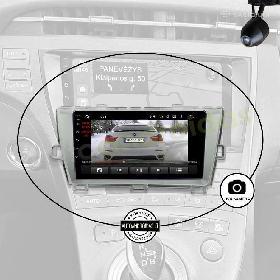 Toyota Prius 3 Xw30 2009-15 Android multimedia GPS - nuotraukos Nr. 8