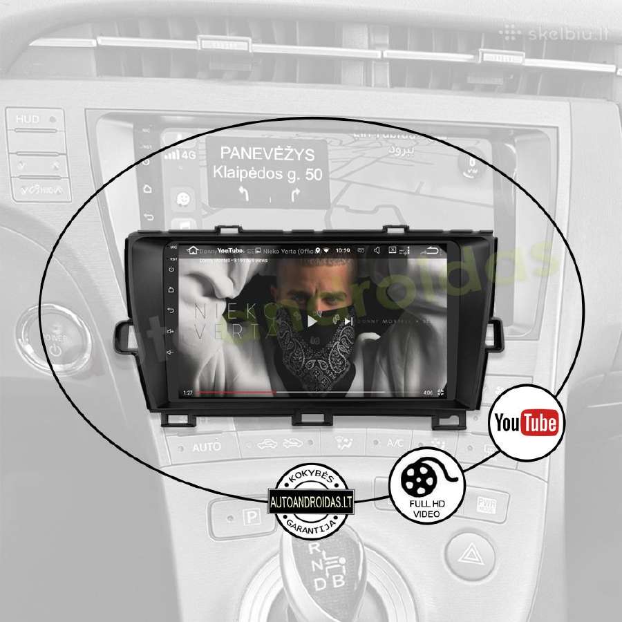 Toyota Prius 3 Xw30 2009-15 Android multimedia GPS - nuotraukos Nr. 9
