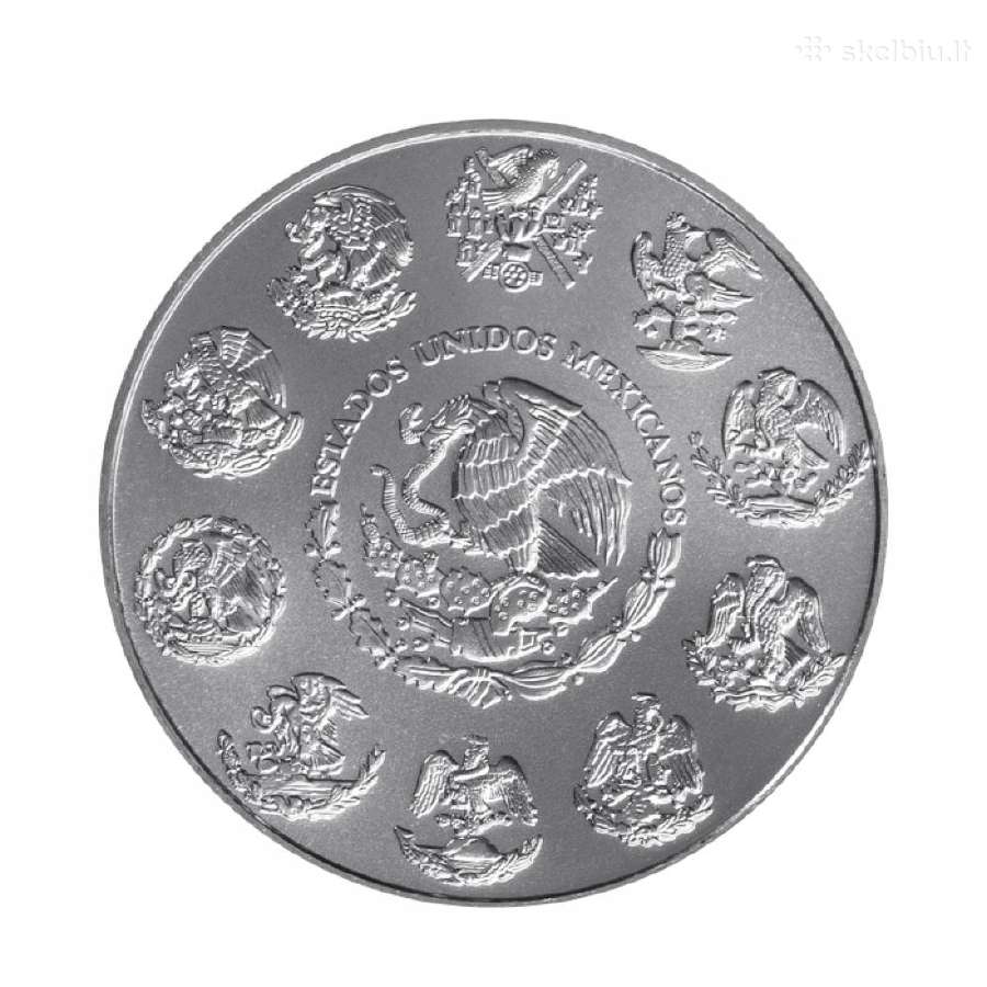 1 oz sidabrinė moneta Laisvės angelas,meksika 2014 - nuotraukos Nr. 2