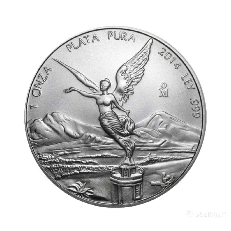 1 oz sidabrinė moneta Laisvės angelas,meksika 2014